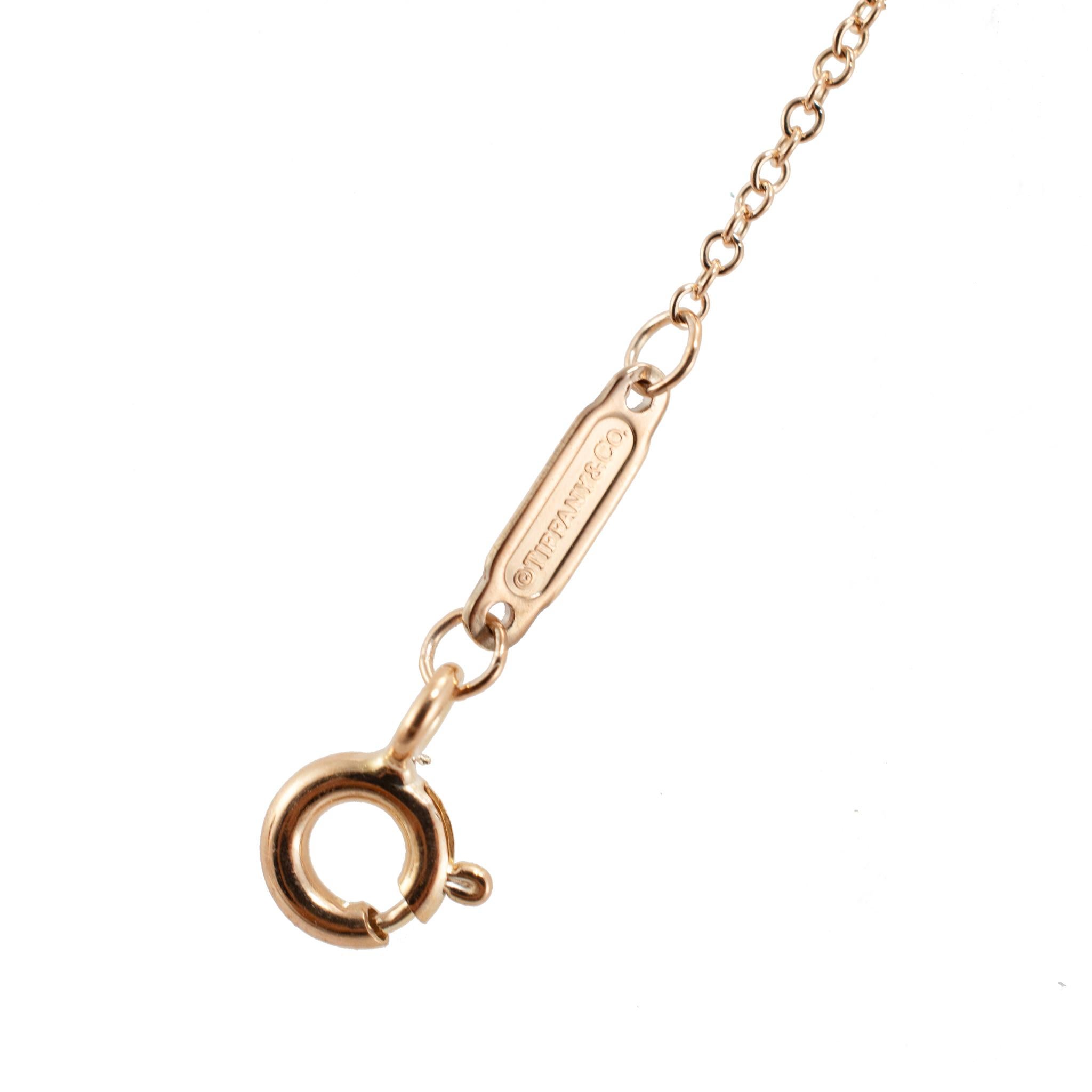 Tiffany & Co. Volver a Collar colgante con barra de diamantes Tiffany en oro amarillo de 18 quilates en venta 2