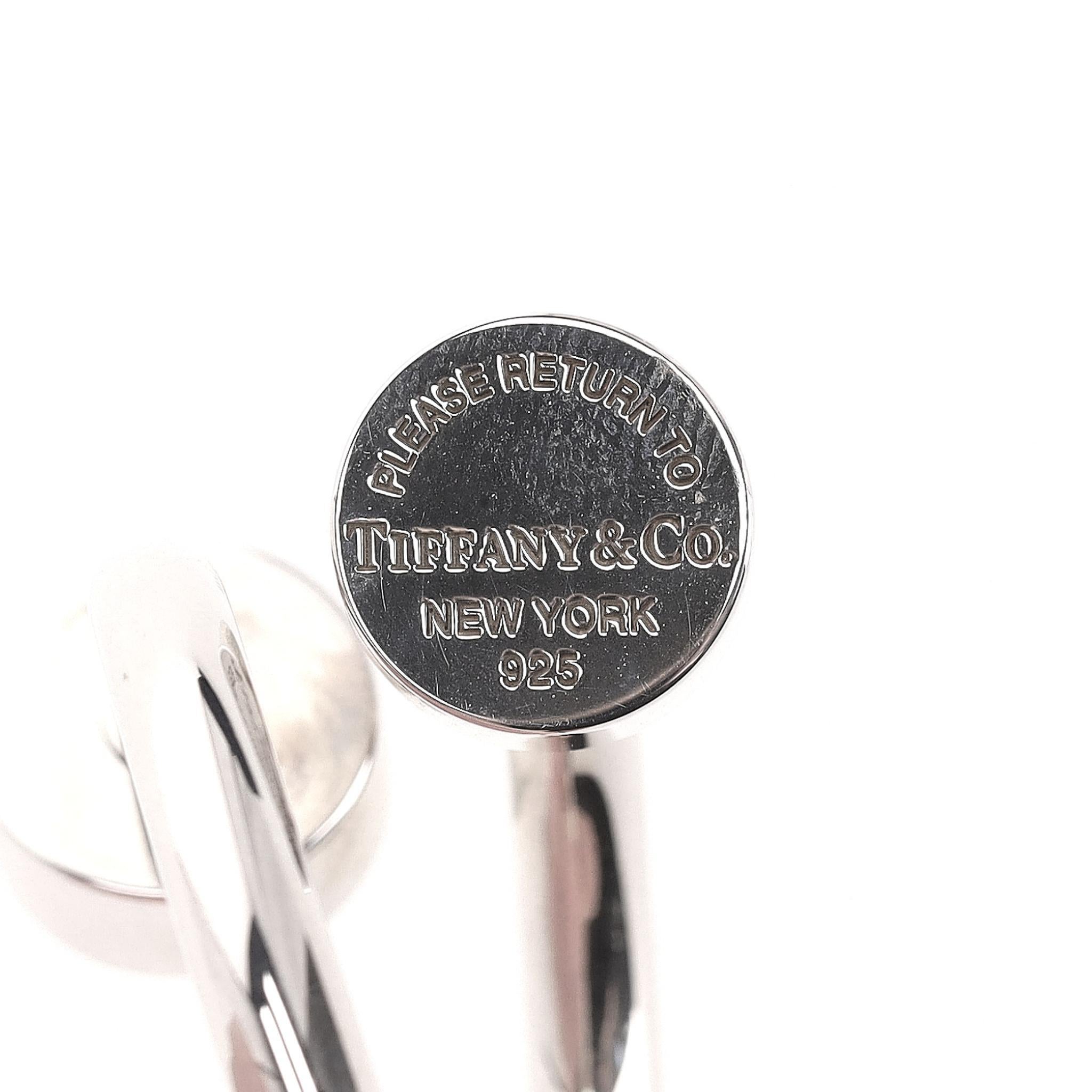 Tiffany & Co. 'Return To Tiffany' 925 Sterling Silver Keyring In Good Condition For Sale In London, GB