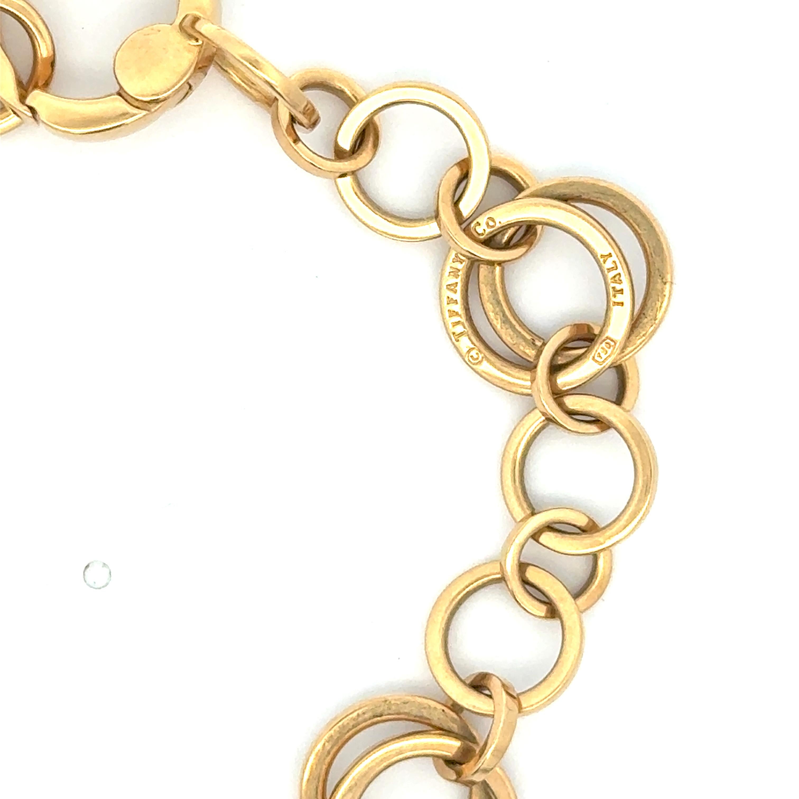 Tiffany & Co. Retourner à Bracelet Tiffany en or jaune 18K Excellent état - En vente à Dallas, TX
