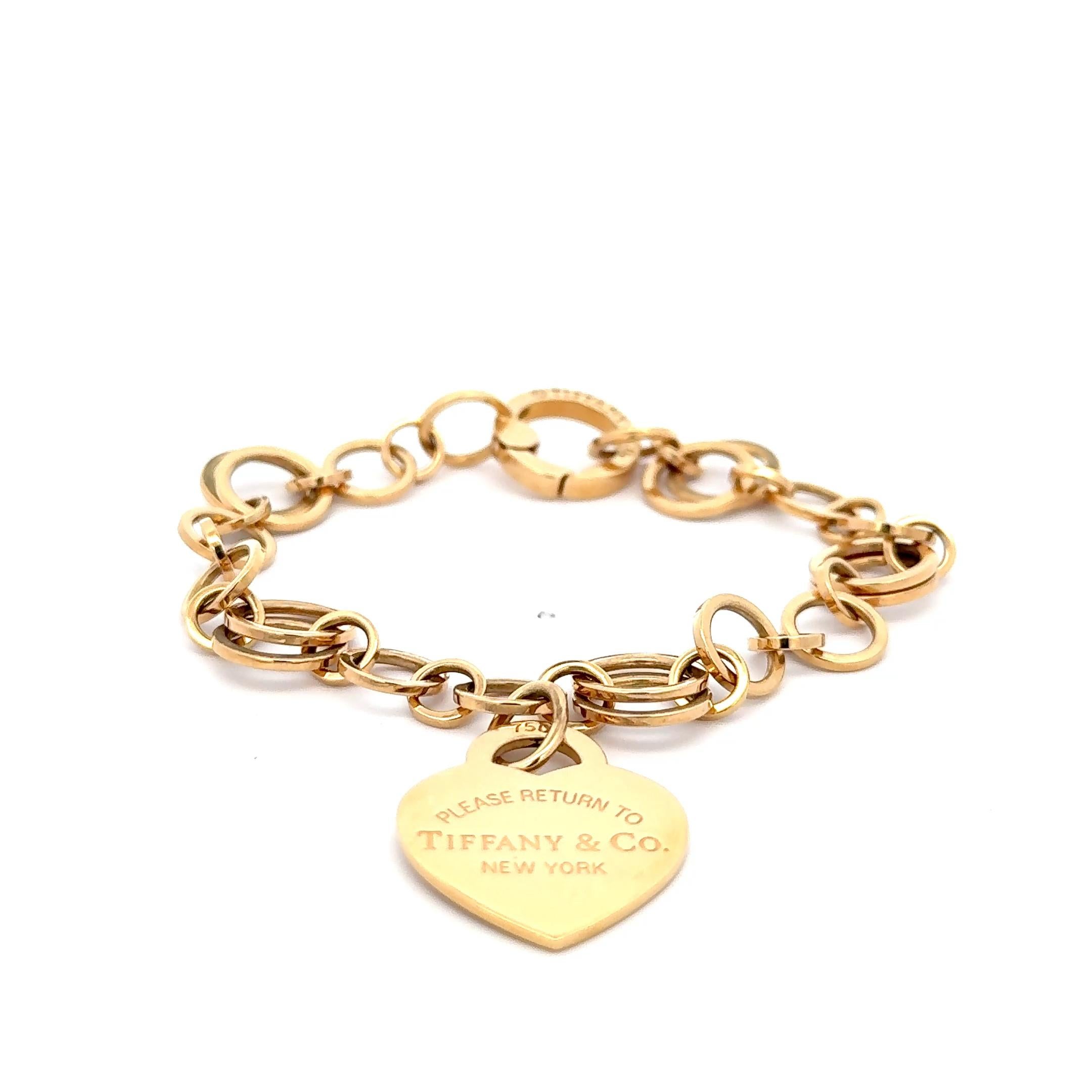 Tiffany & Co. Retourner à Bracelet Tiffany en or jaune 18K Pour femmes en vente