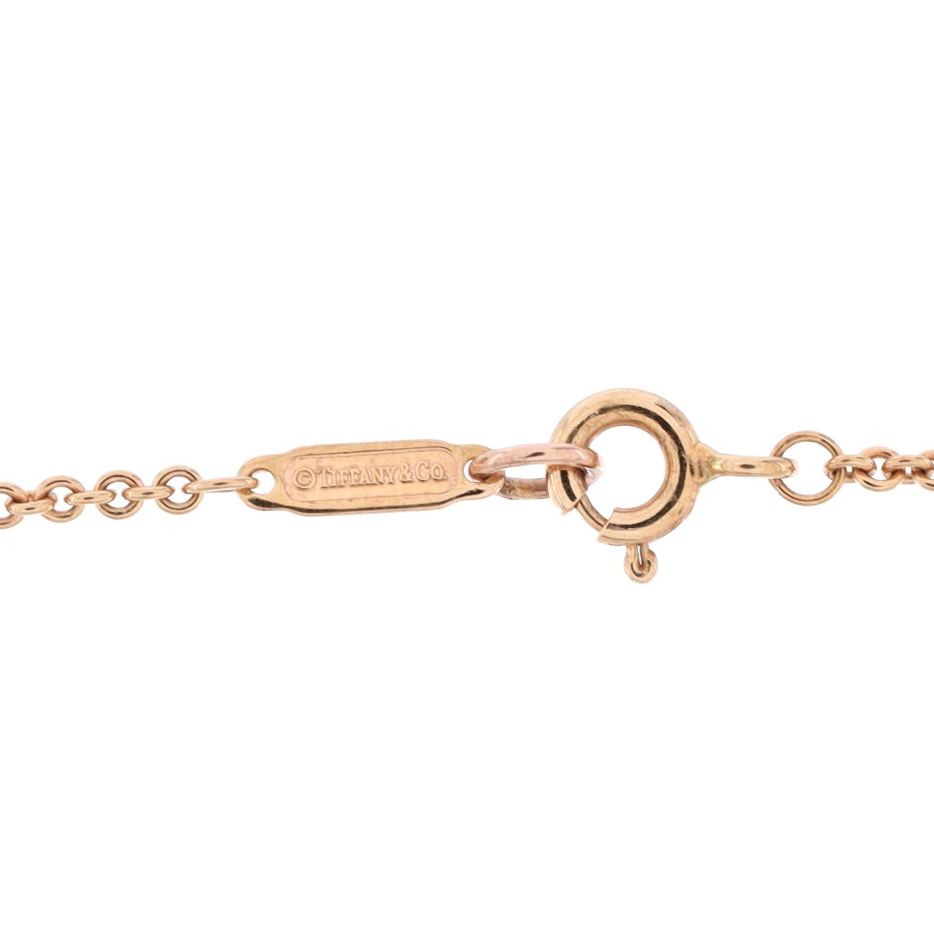 Tiffany & Co. R�ückkehr zu Tiffany Double Heart Tag-Anhänger Halskette 18k Roségold Damen
