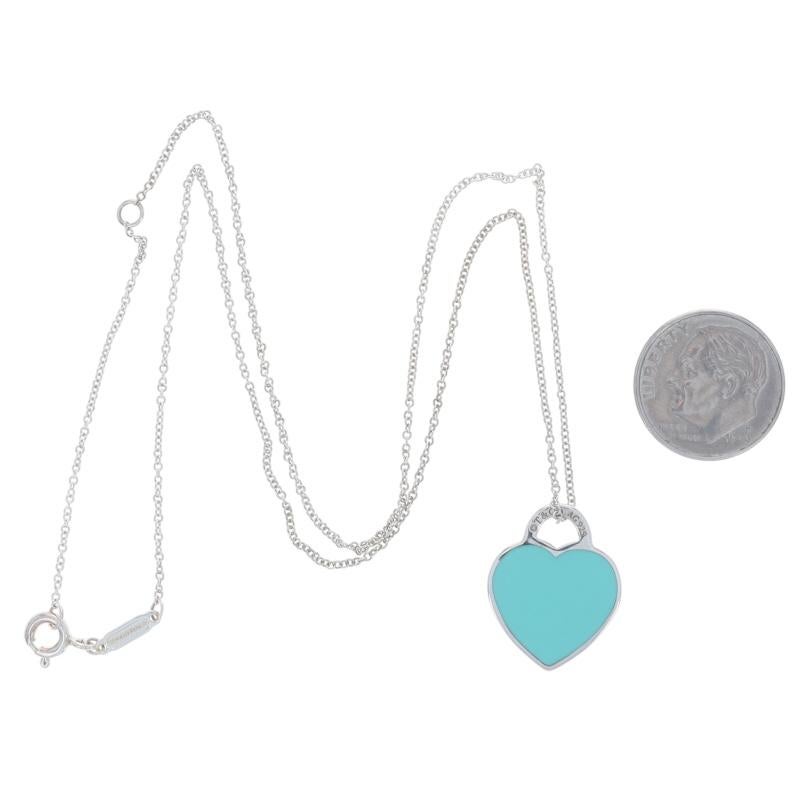 Tiffany & Co. Retourner à Collier Tiffany enamel Heart Sterling 925 Love Adjust en vente 1