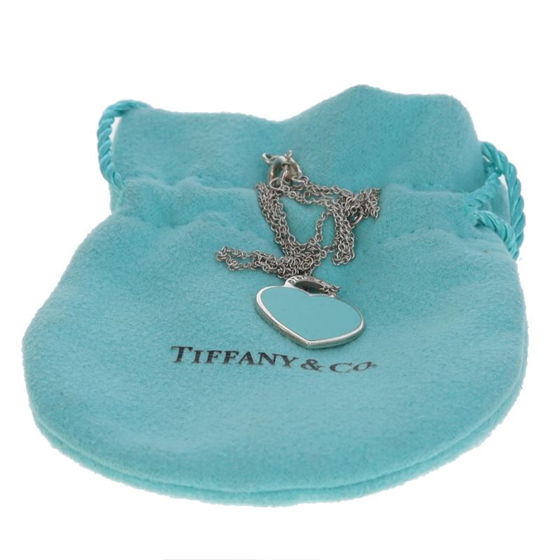 Tiffany & Co. Retourner à Collier Tiffany enamel Heart Sterling 925 Love Adjust en vente 3