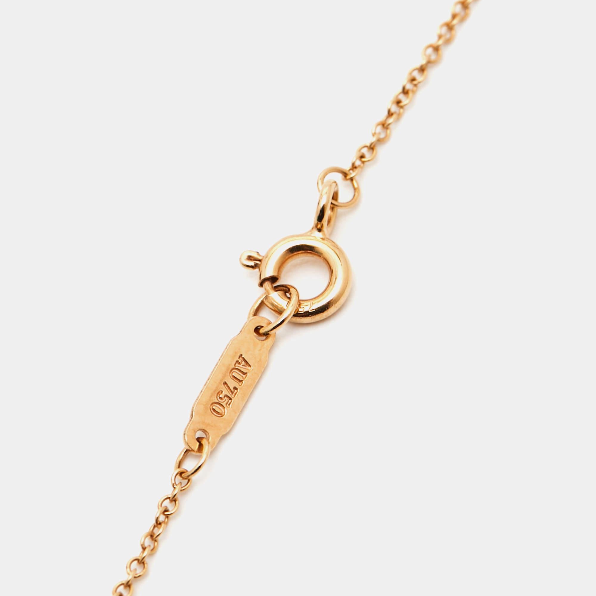 Women's Tiffany & Co Return to Tiffany Heart Key 18k Rose Gold Pendant Necklace