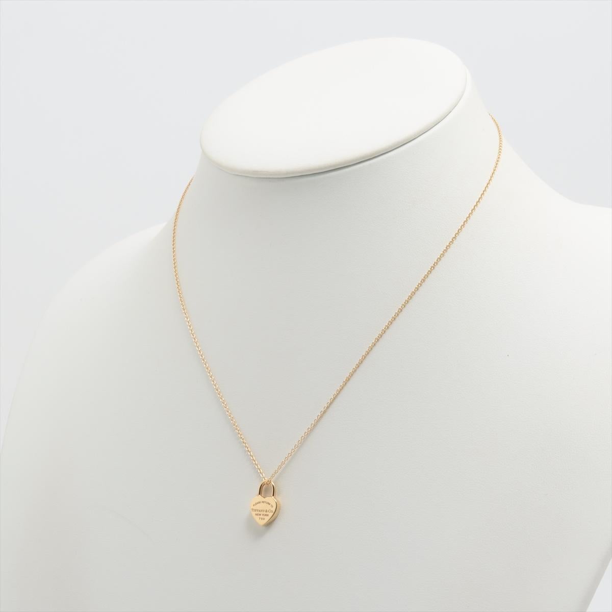Tiffany & Co. Rückkehr zu Tiffany Herzschloss-Halskette aus Gold im Angebot 2