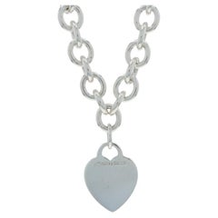 Tiffany & Co. Return to Tiffany Heart Necklace 15 1/2" - Sterling 925 Love Cable