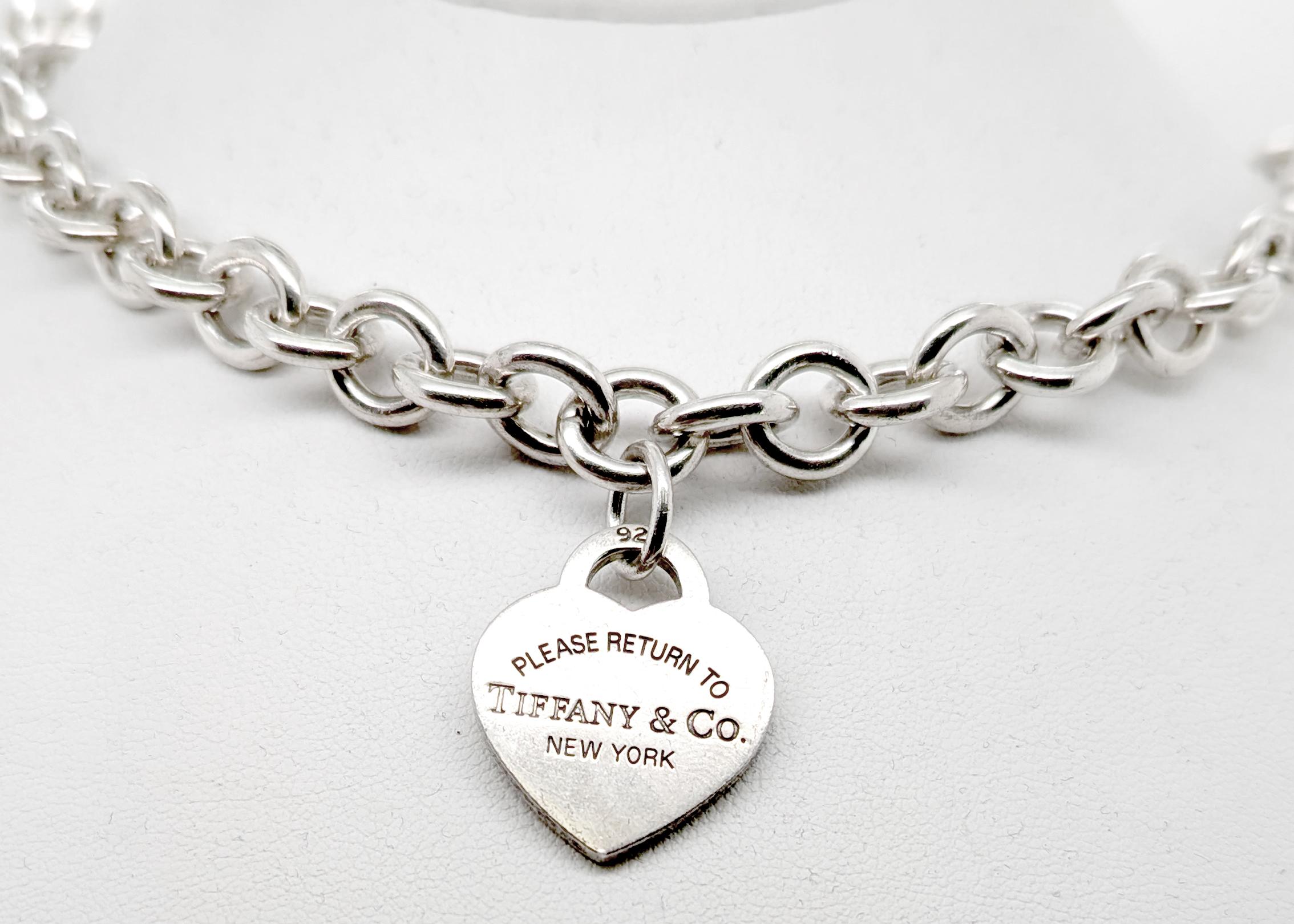Tiffany & Co. Torna a Ciondolo Collana Tiffany Cuore Argento 925 16 In In condizioni ottime in vendita a Dearborn, MI