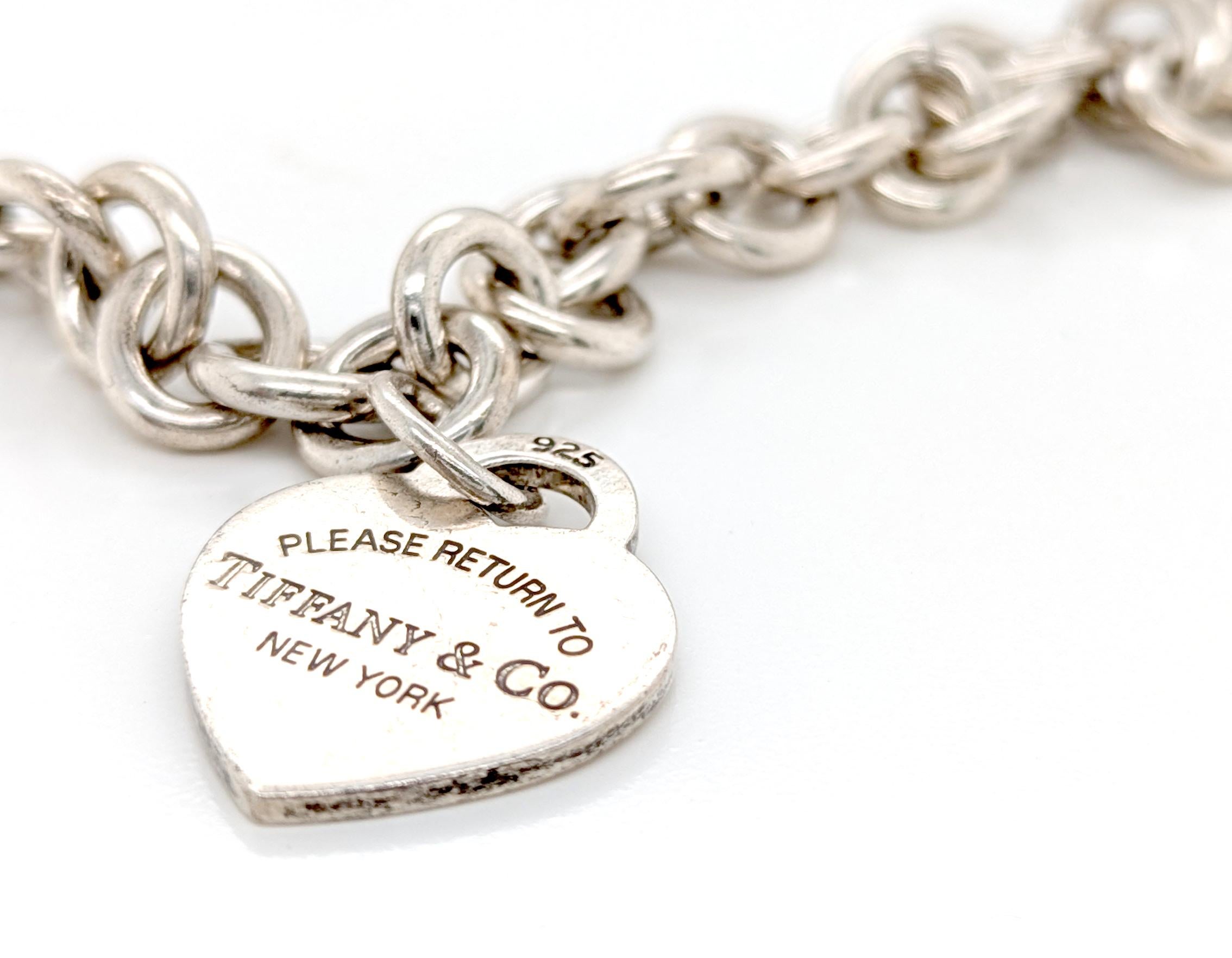 Donna Tiffany & Co. Torna a Ciondolo Collana Tiffany Cuore Argento 925 16 In in vendita