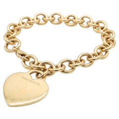 Tiffany & Co. Return to Tiffany Heart Tag 18K Gold Link Charm Bracelet