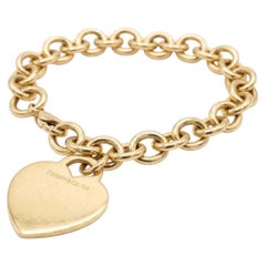 Tiffany & Co. Return to Tiffany Heart Tag 18K Gold Link Charm Bracelet