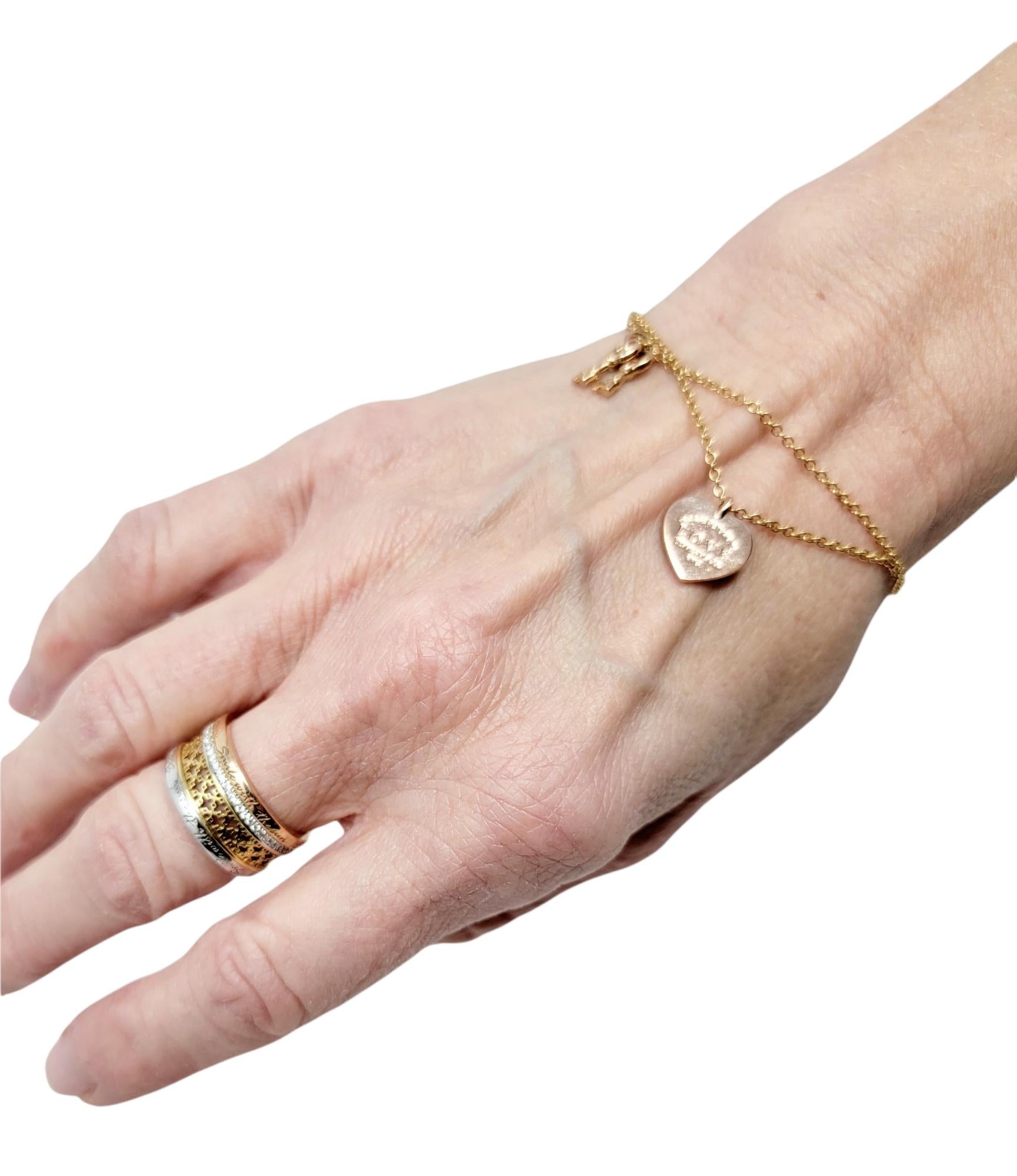 Herz- und Schlüsselanhänger-Armband aus Roségold von Tiffany & Co. „Return to Tiffany“ 6