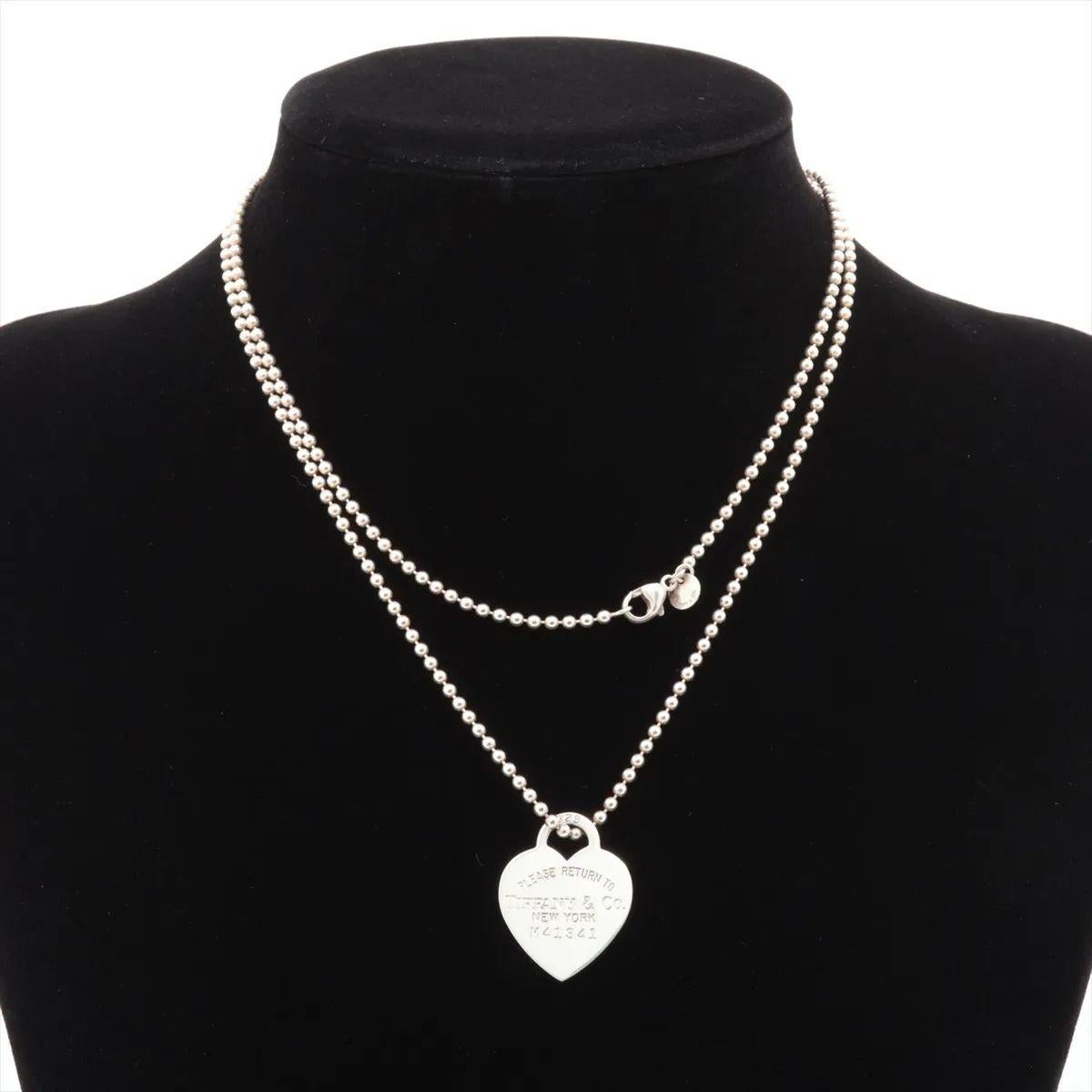 Tiffany & Co. Zurück zu Tiffany Herz Tag Perlenkette lange Halsketten im Angebot 2