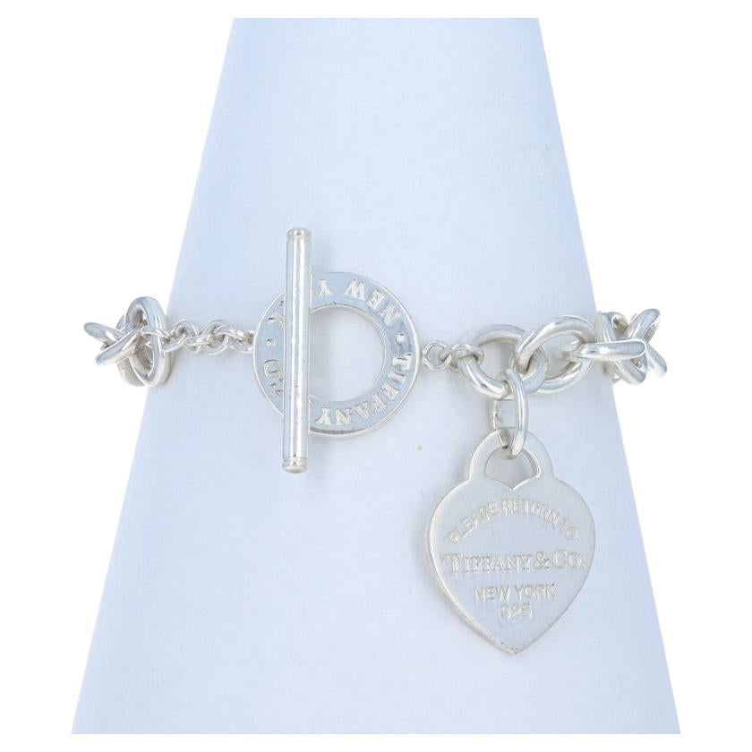 Tiffany & Co. Ritorna a Bracciale Cuore Tiffany 7" Sterling 925 Love in vendita