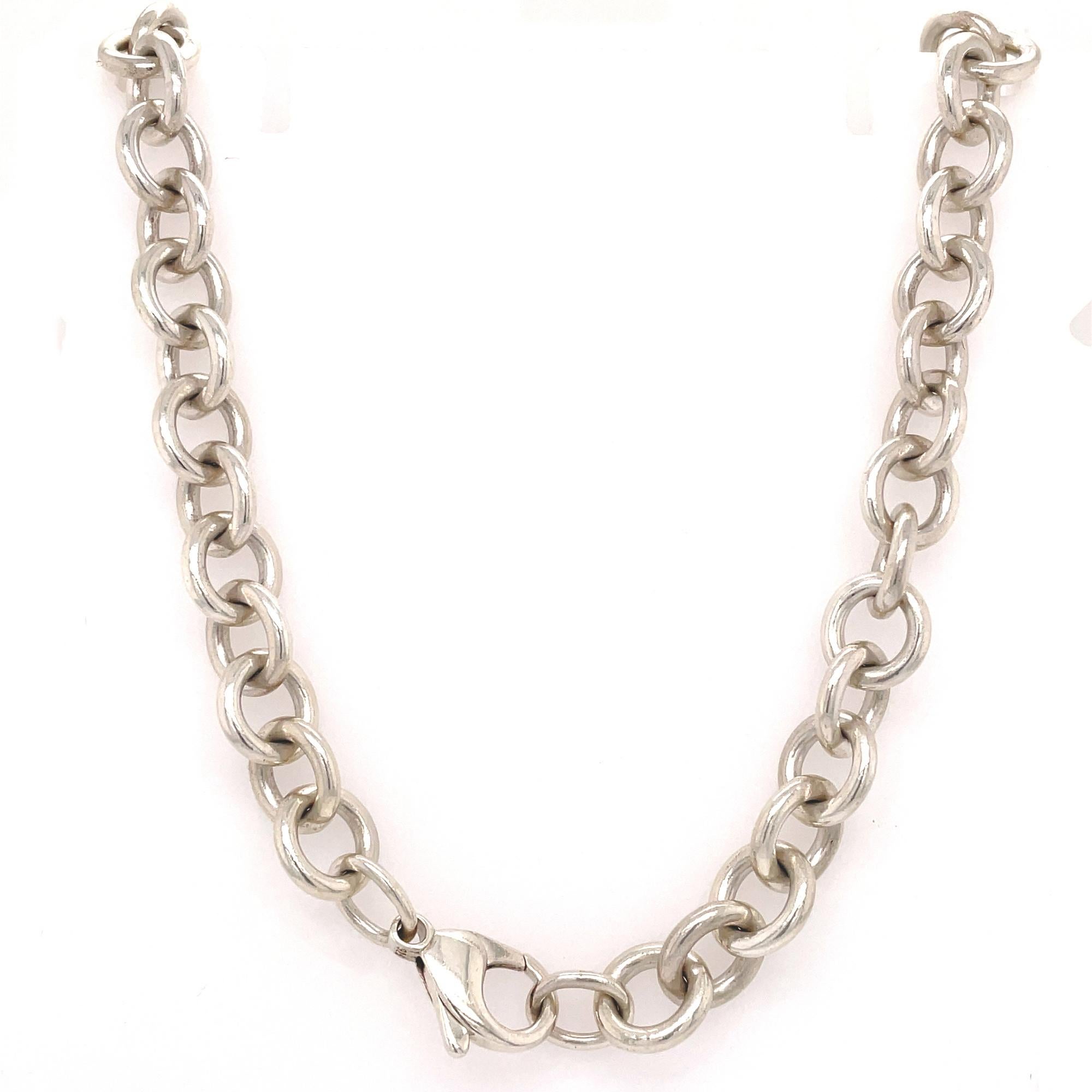 tiffany heart tag chain link choker