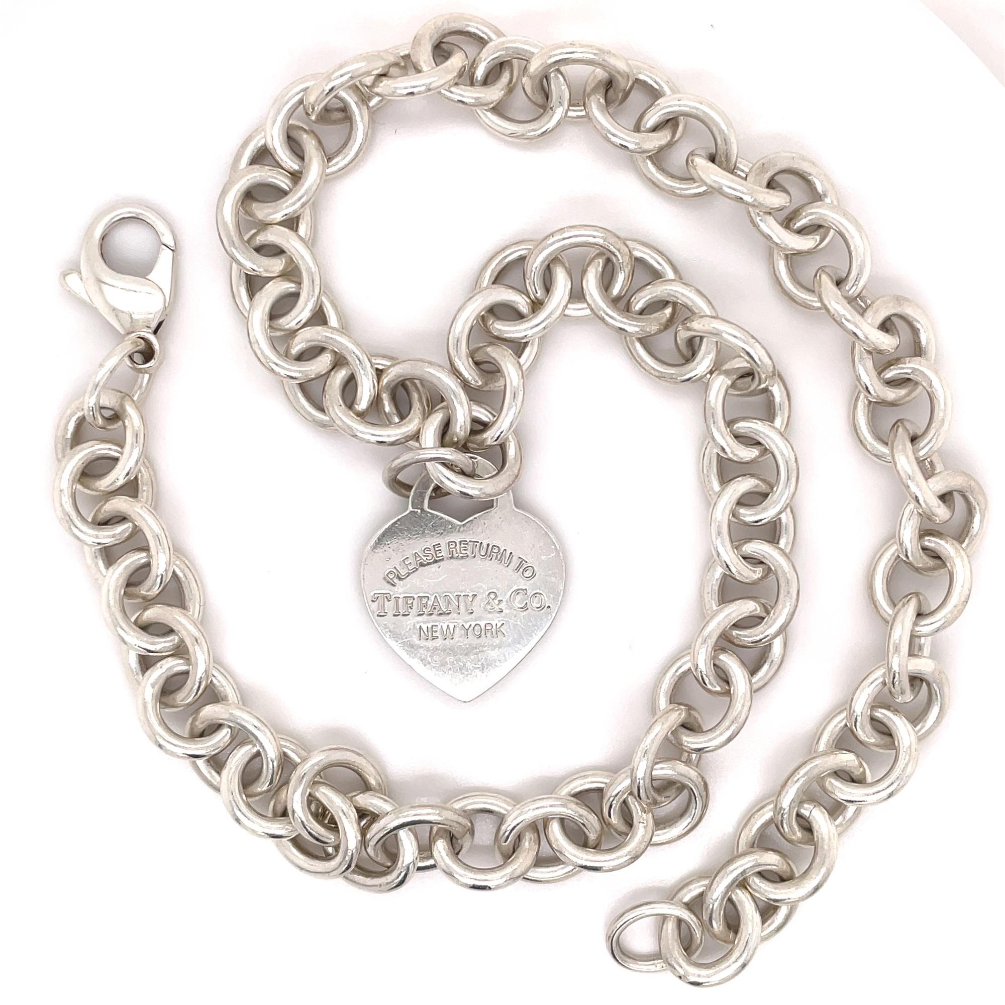 tiffanys heart chain necklace