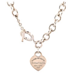 Tiffany & Co. Return to Tiffany Heart Tag Choker Necklace Sterling Silver