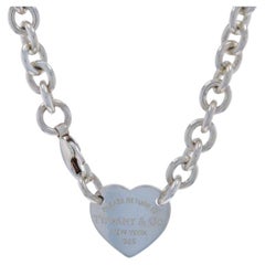 Tiffany & Co. Retour au collier cœur Tiffany 15" - Argent sterling 925 Love
