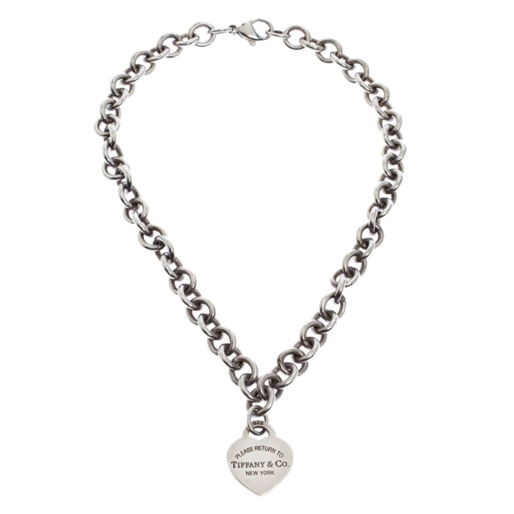 tiffany heart chain necklace