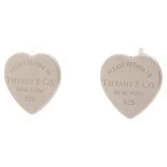 Tiffany & Co. Retour à Tiffany Heart Tag Clous d'oreilles en argent