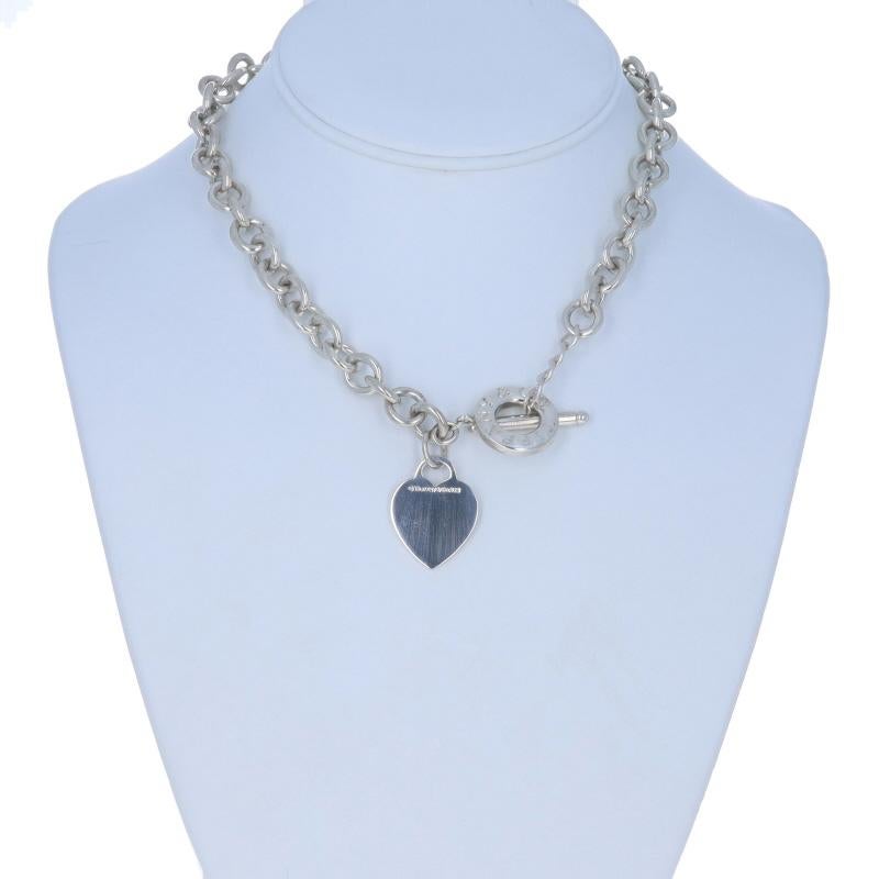 Tiffany & Co. Rückkehr zu Tiffany Herz Tag Toggle Halskette 16