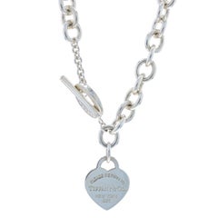 Tiffany & Co. Return to Collana Tiffany Heart Tag Toggle 18" Sterling 925