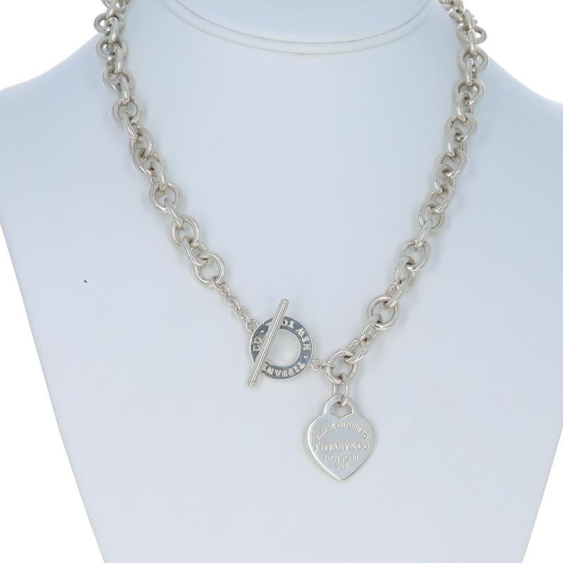 Tiffany & Co. Retourner à Tiffany Heart Tag Toggle Necklace 18