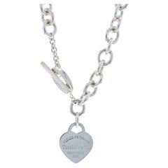 Tiffany & Co. Return to Tiffany Heart Tag Toggle Necklace 18" Sterling 925
