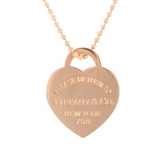 Tiffany & Co. Return to Collana con ciondolo Tiffany Large Heart Tag in oro rosa 18K