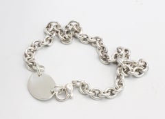 Tiffany & Co. Return to Tiffany Oval Link Tag Necklace Sterling Silver