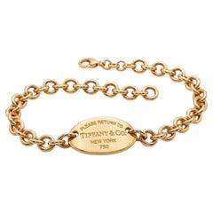 Tiffany & Co. Return to Tiffany Oval Tag Bracelet in 18K Yellow Gold 750