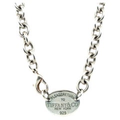 Tiffany & Co. Return to Tiffany Oval Tag Collana Ciondolo Argento 925
