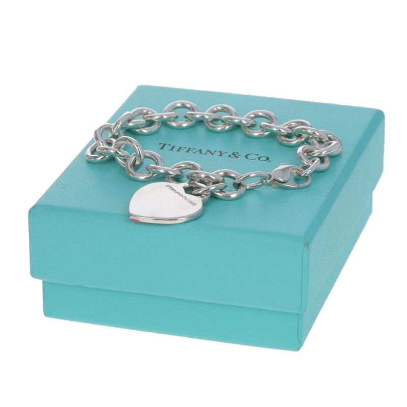 Tiffany & Co Return to Tiffany Pink Splash Heart Charm Bracelet 7