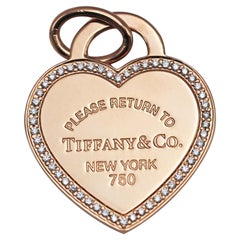 Tiffany & Co. 'Return to Tiffany' Rose Gold Diamond Heart Pendant