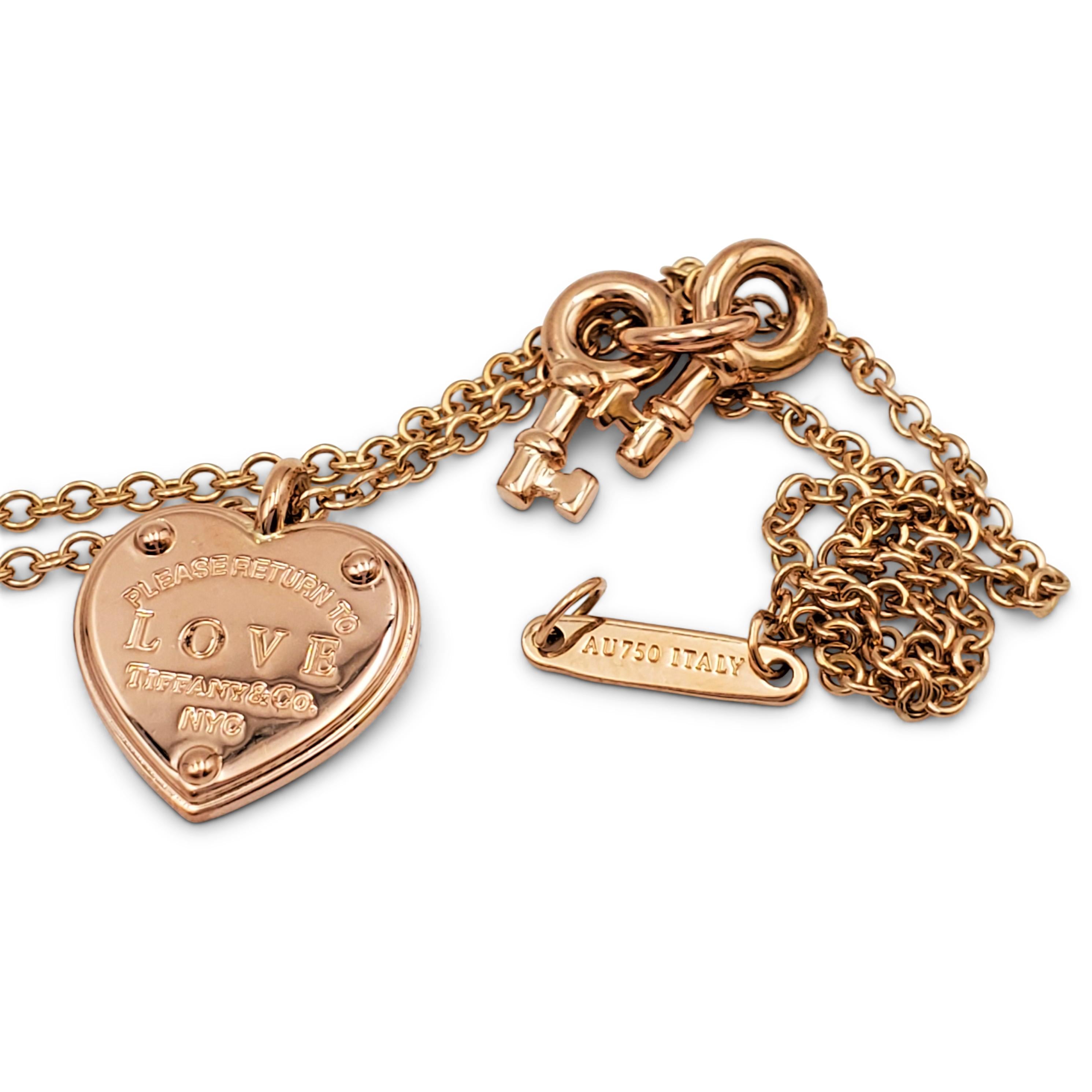 tiffany heart key bracelet