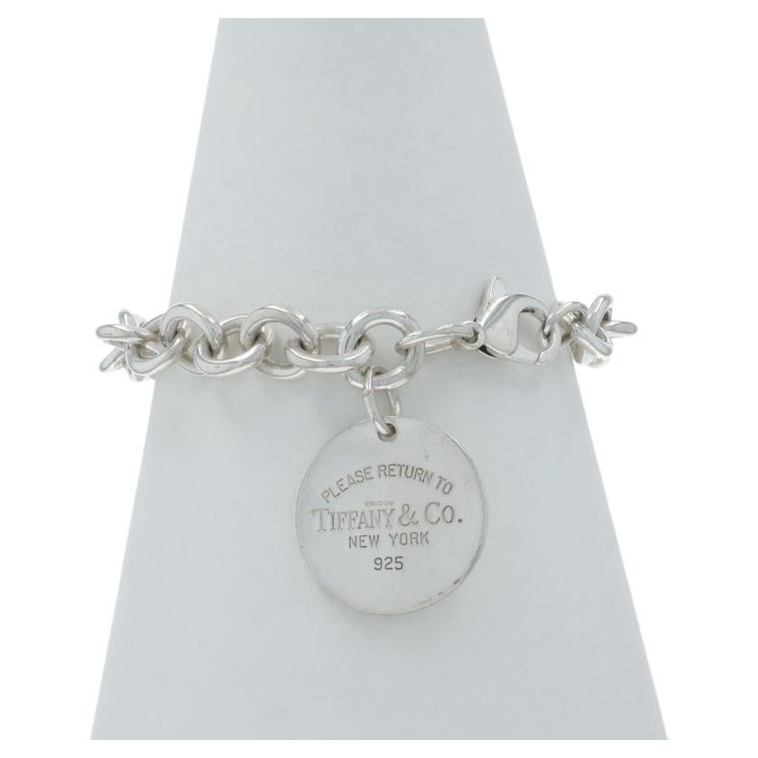Tiffany 
Co. Volver a Pulsera con dije Tiffany Round Tag 7 1/4" Ster 925 Starter en venta
