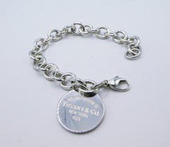 Tiffany & Co. Return to Tiffany Round Tag Charm Bracelet Sterling Silver