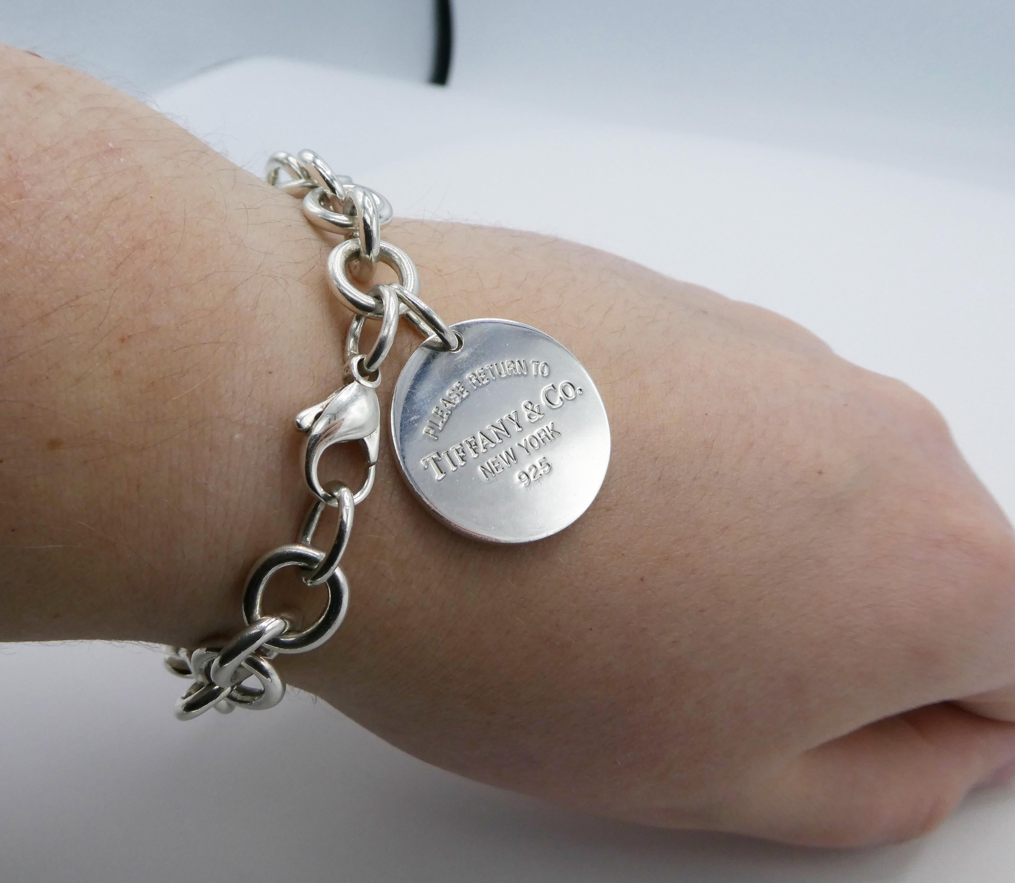 tiffany and co bracelet circle tag