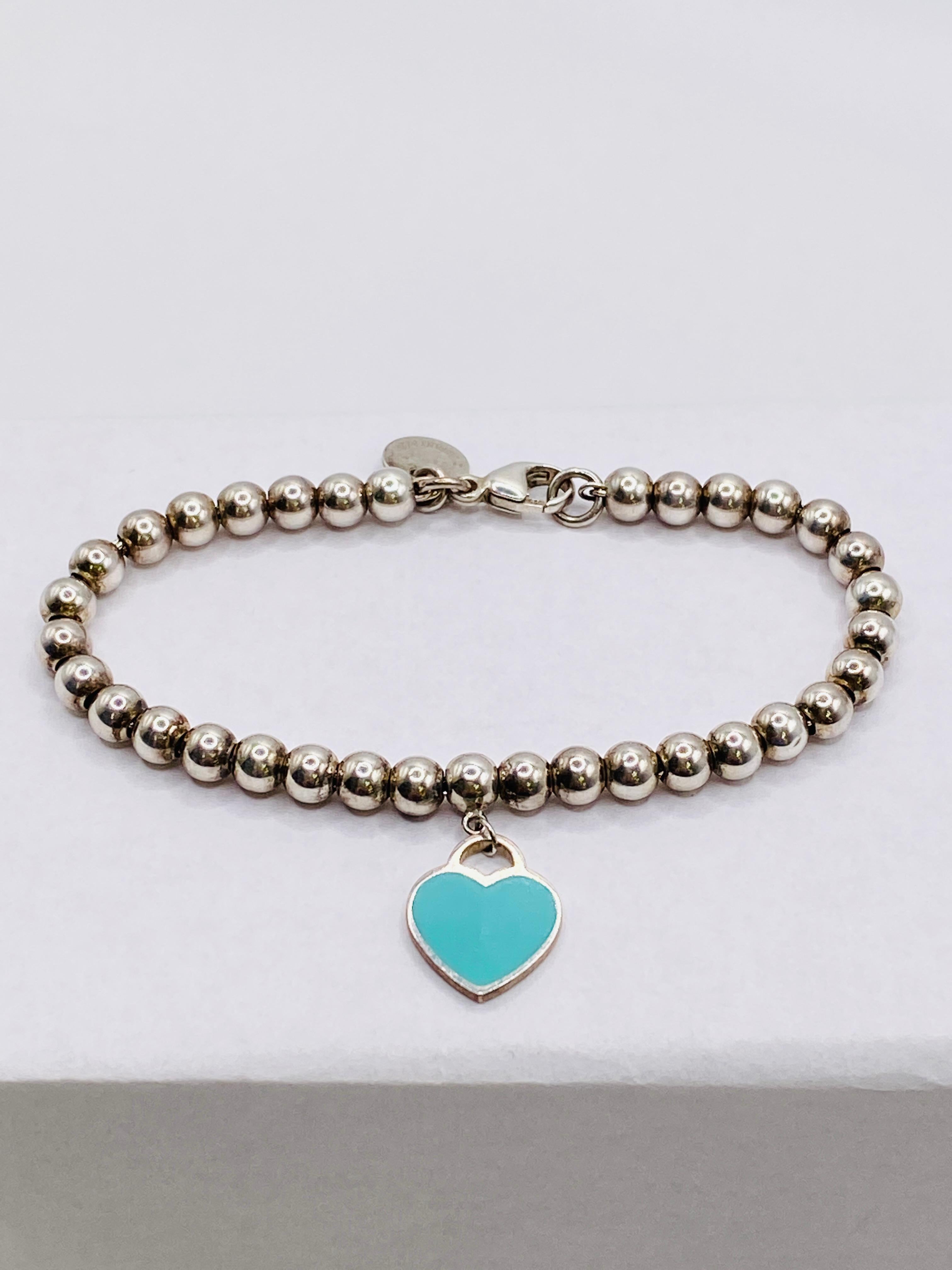 silver beaded bracelet tiffany