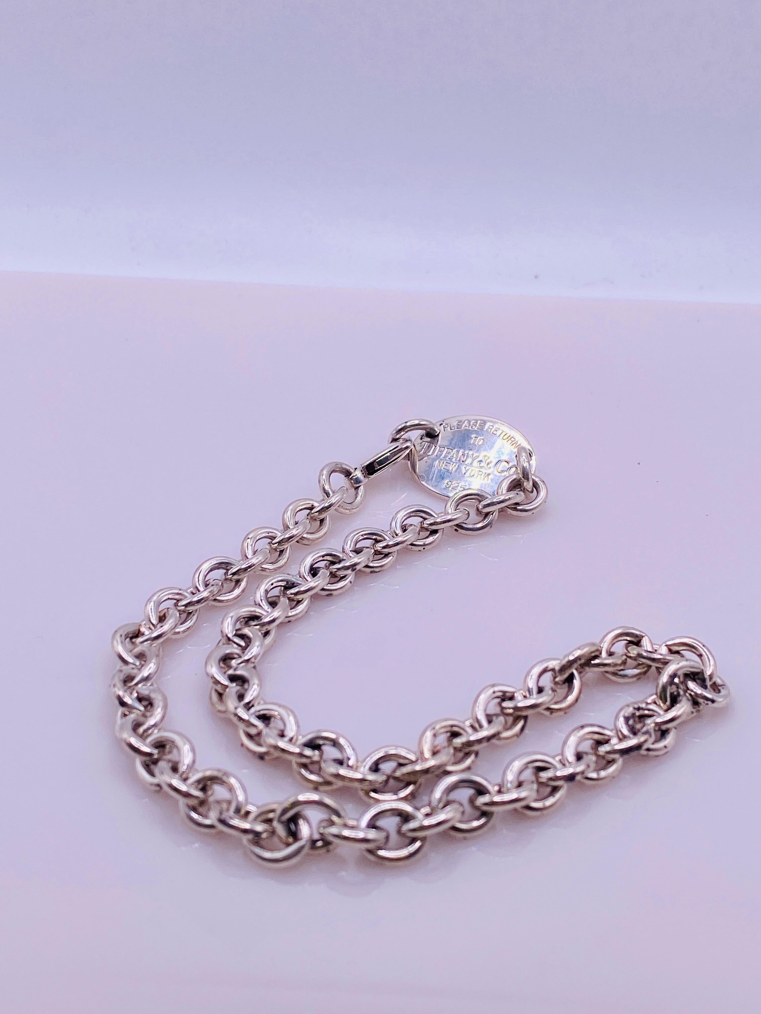 tiffany and co silver choker necklace