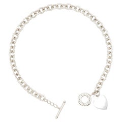 Tiffany & Co. Return to Tiffany Sterling Silver Heart Tag Toggle Necklace