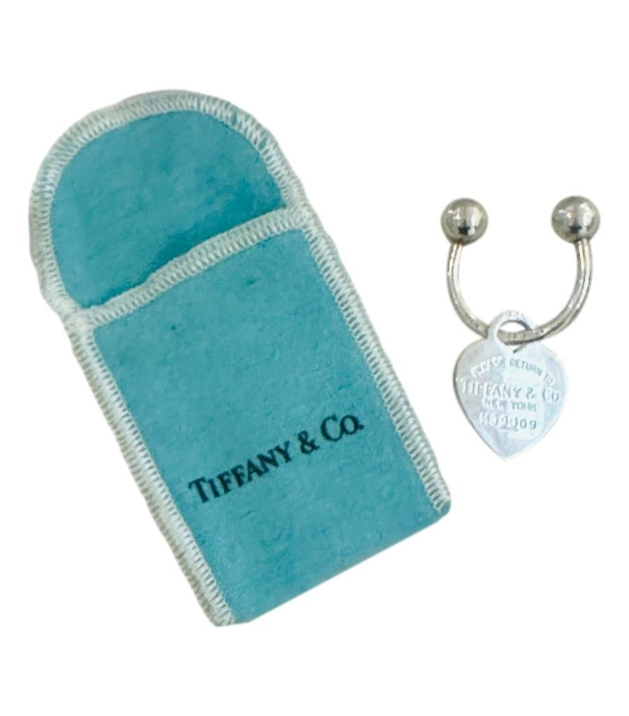Tiffany & Co 'Return To Tiffany' Sterling Silver Key Ring In Good Condition For Sale In London, GB