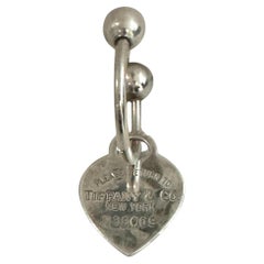 Antique Tiffany & Co 'Return To Tiffany' Sterling Silver Key Ring