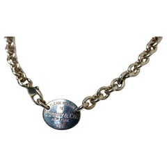 Tiffany & Co. "Return To Tiffany" Sterling Silver Tag Chain Necklace circa 1990s