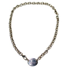 Tiffany & Co. "Return To Tiffany" Sterling Silver Tag Chain Necklace circa 1990s