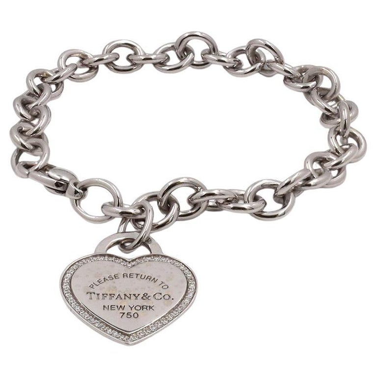 White gold charm bracelet tiffany's Clearance