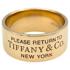 Tiffany & Co. 'Return to Tiffany' Wide Polished Band Ring in 18 Karat Rose Gold