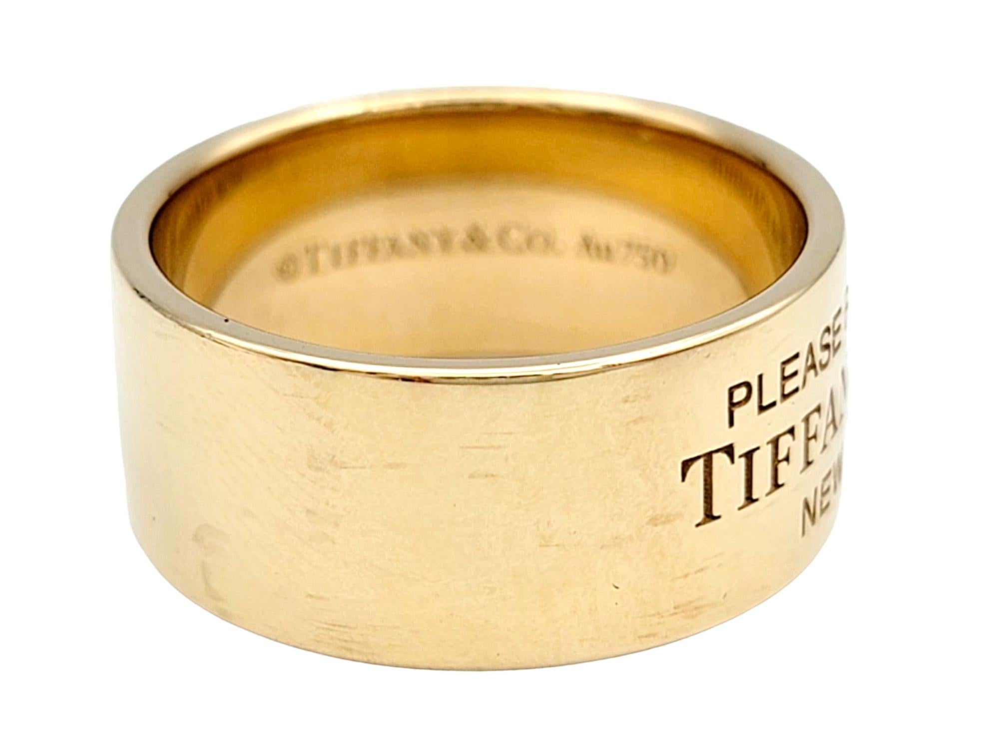 Breiter polierter Ring aus 18 Karat Roségold von Tiffany & Co. „Return to Tiffany“ (Zeitgenössisch) im Angebot