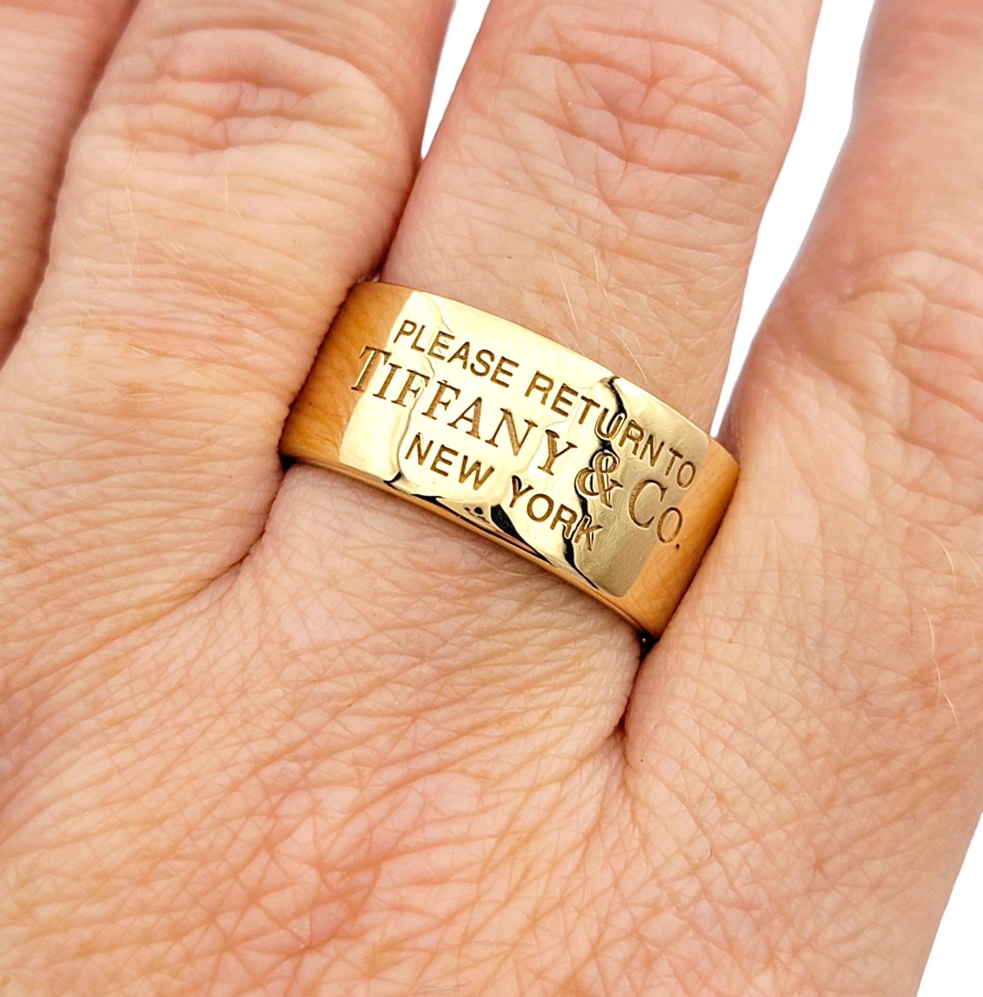 Breiter polierter Ring aus 18 Karat Roségold von Tiffany & Co. „Return to Tiffany“ im Angebot 2