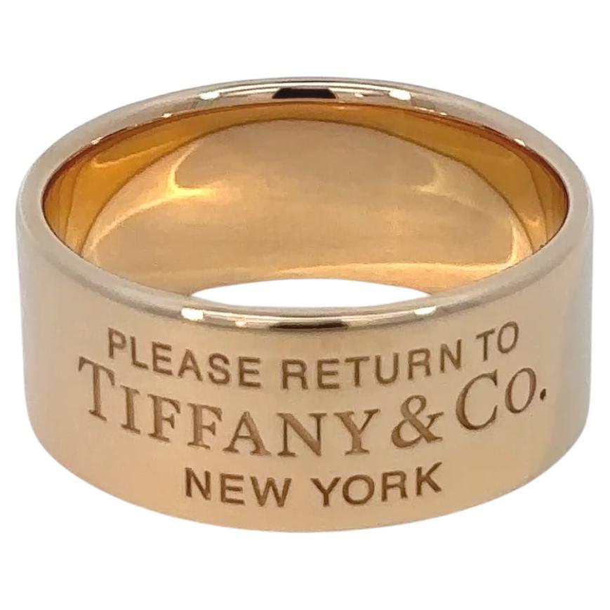 Anello a fascia larga lucida "Return to Tiffany" di Tiffany & Co. in oro rosa 18 kt.