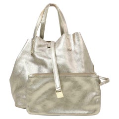Tiffany & Co. Tote reversibile in pelle color champagne con custodia 870853 oro